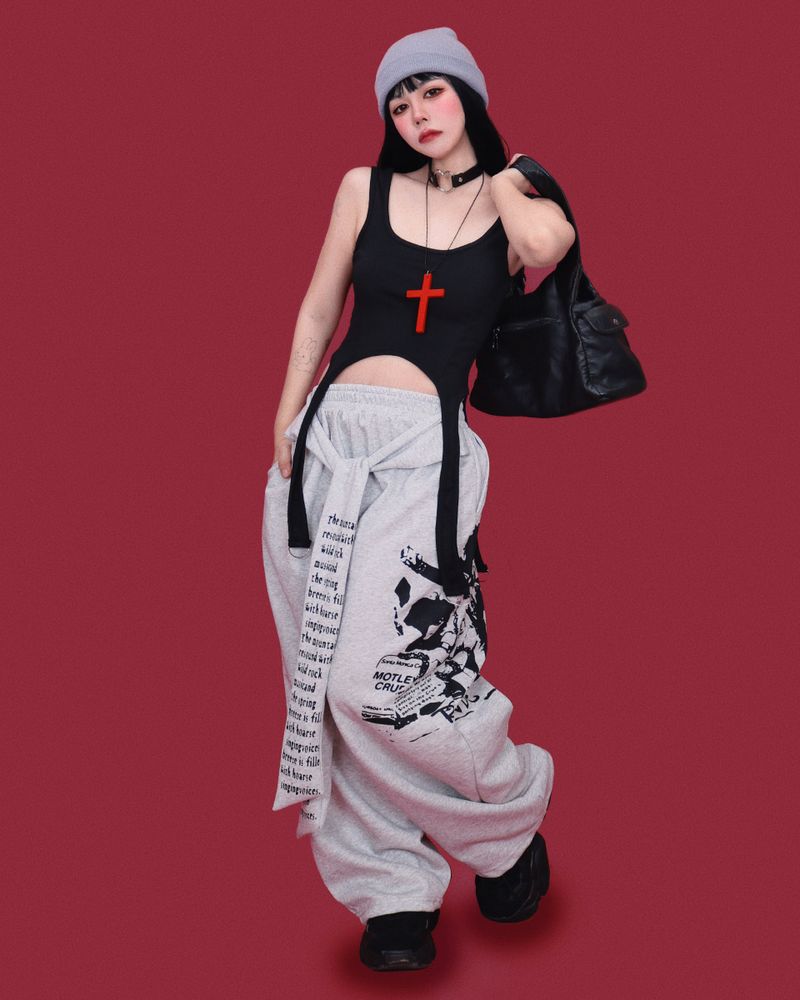 heavy-metal wide pants (2color)
