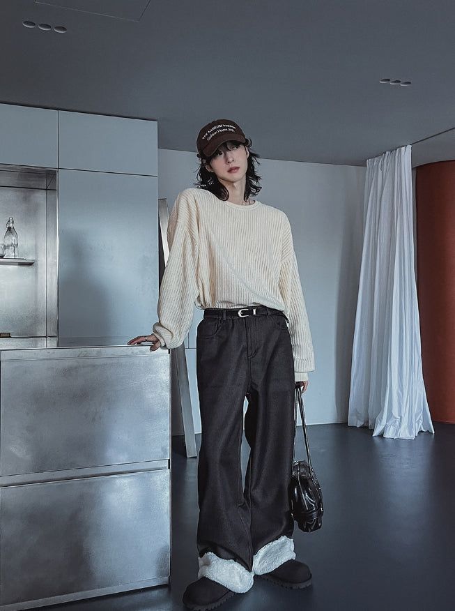 Tachy Velvet Knit Sweatshirt