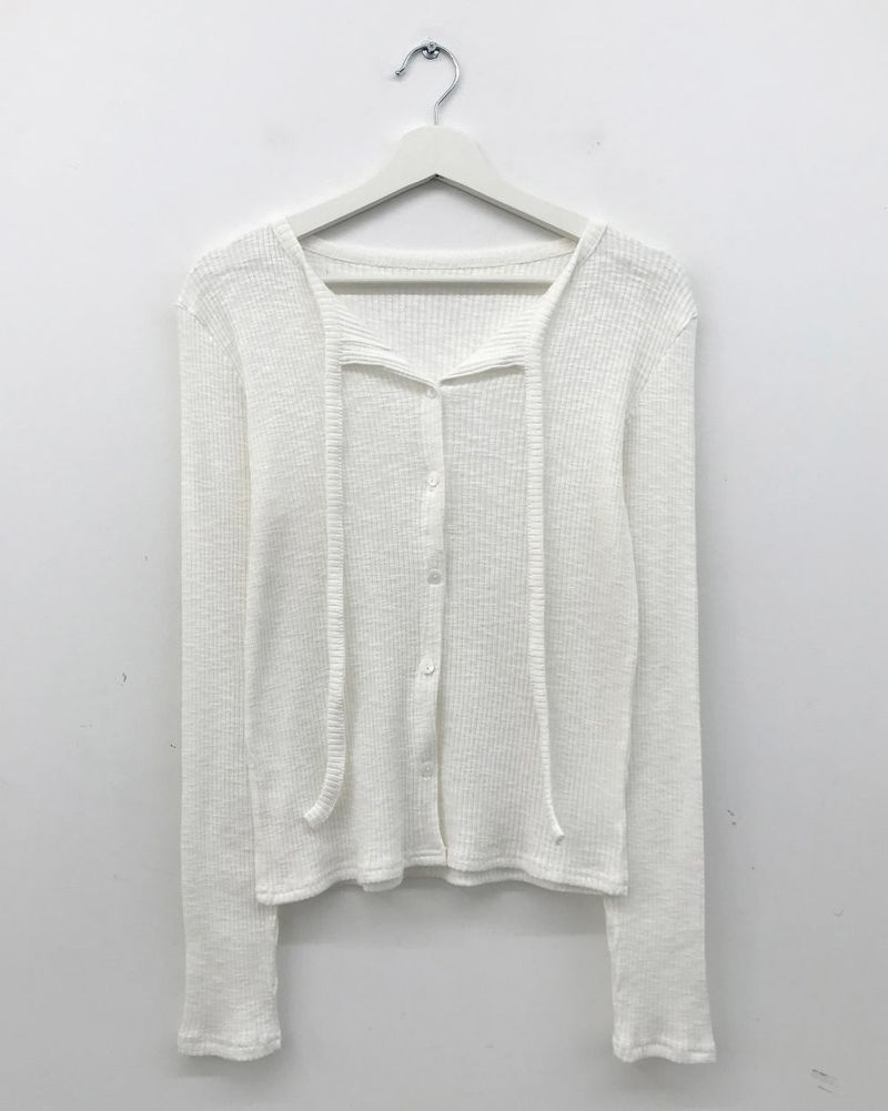Ribbed Strap Cardigan (6color)