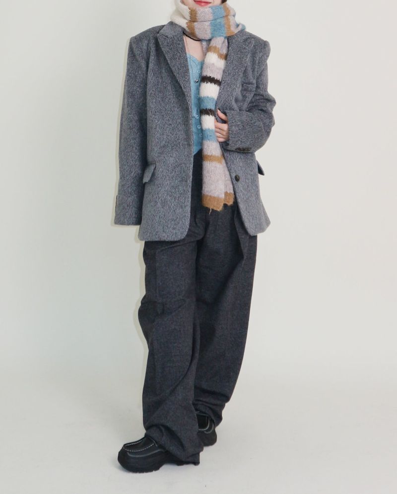 Winter Alpaca Formal Single Jacket (Wool Jacket) (Lining 2 Ounces)