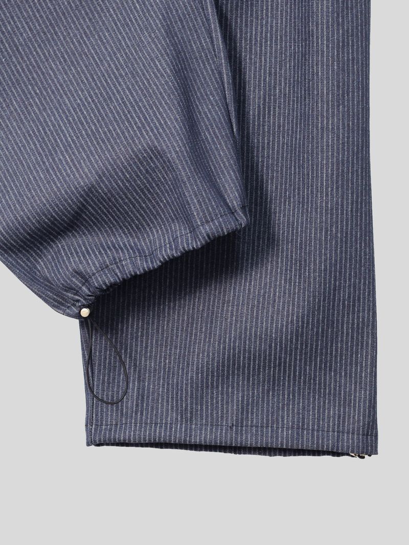 Terry Stripe Banding Carpenter Wide Denim Pants (for all four seasons)