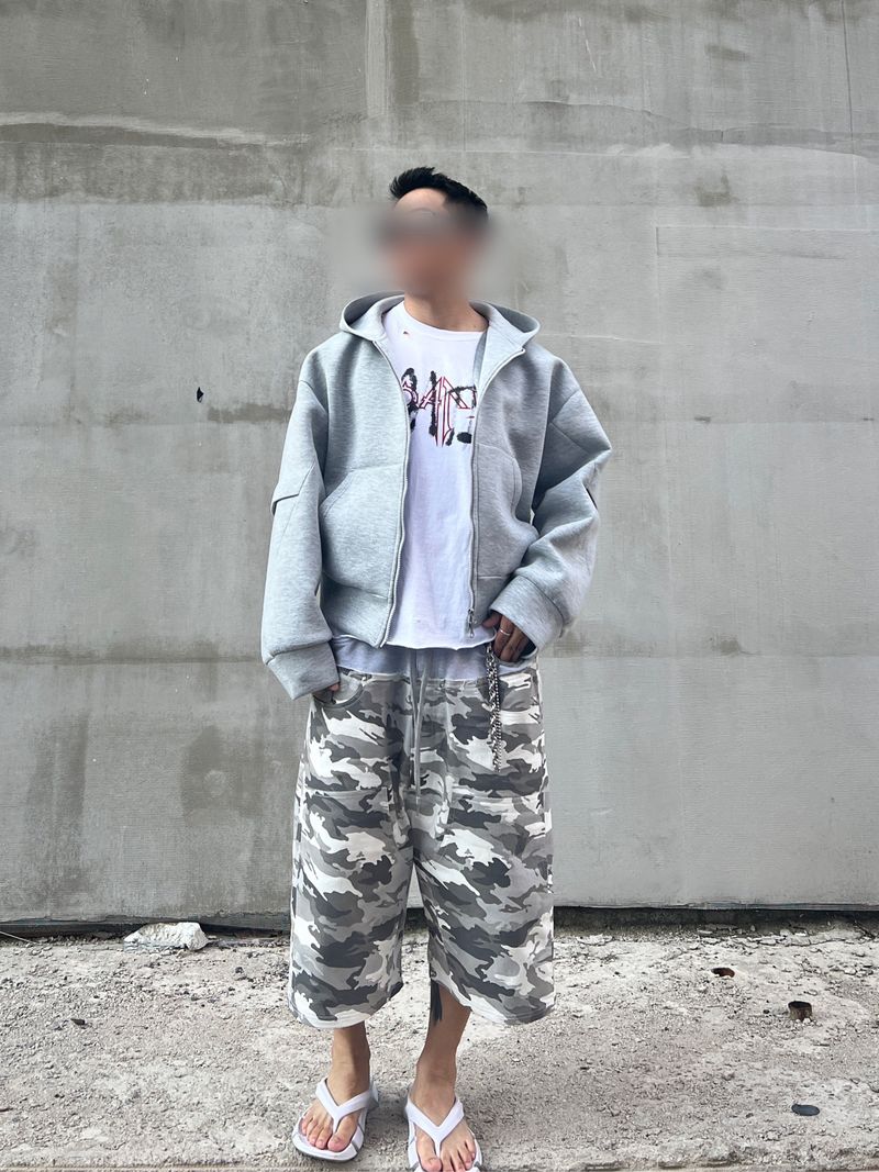 SWEAT X CAMO 2 LAYERED SHORTS