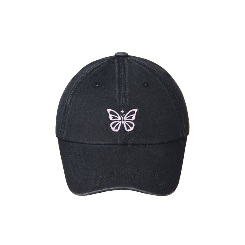 VINTAGE MINI BUTTERFLY BALL CAP_BLACK PINK