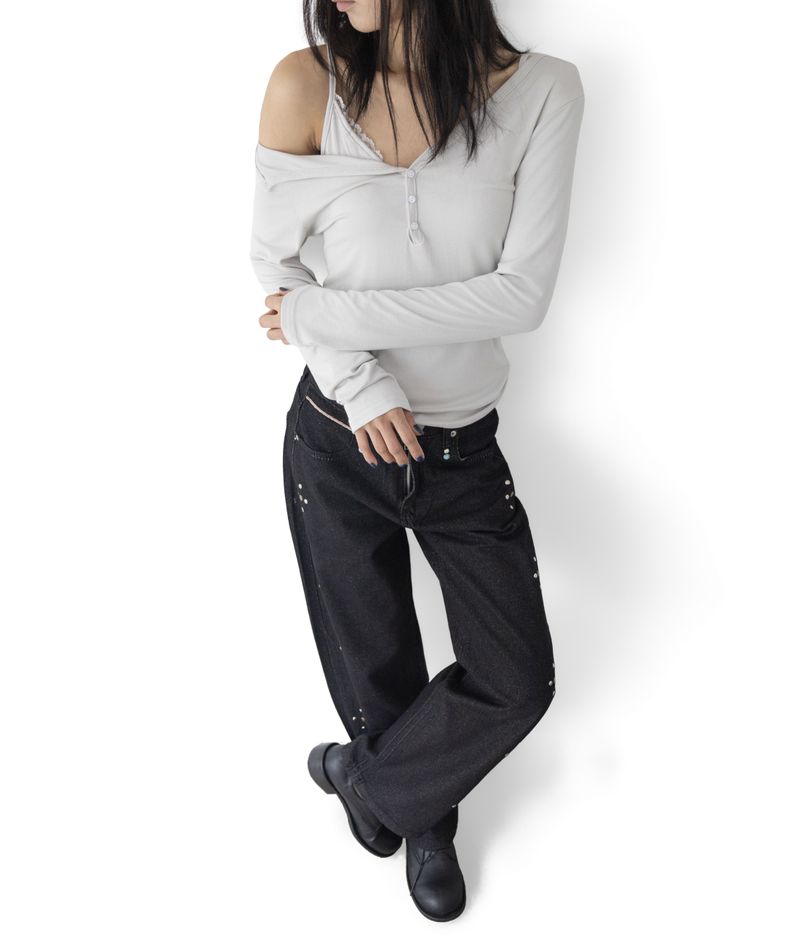 Mandy Studded Straight Pants