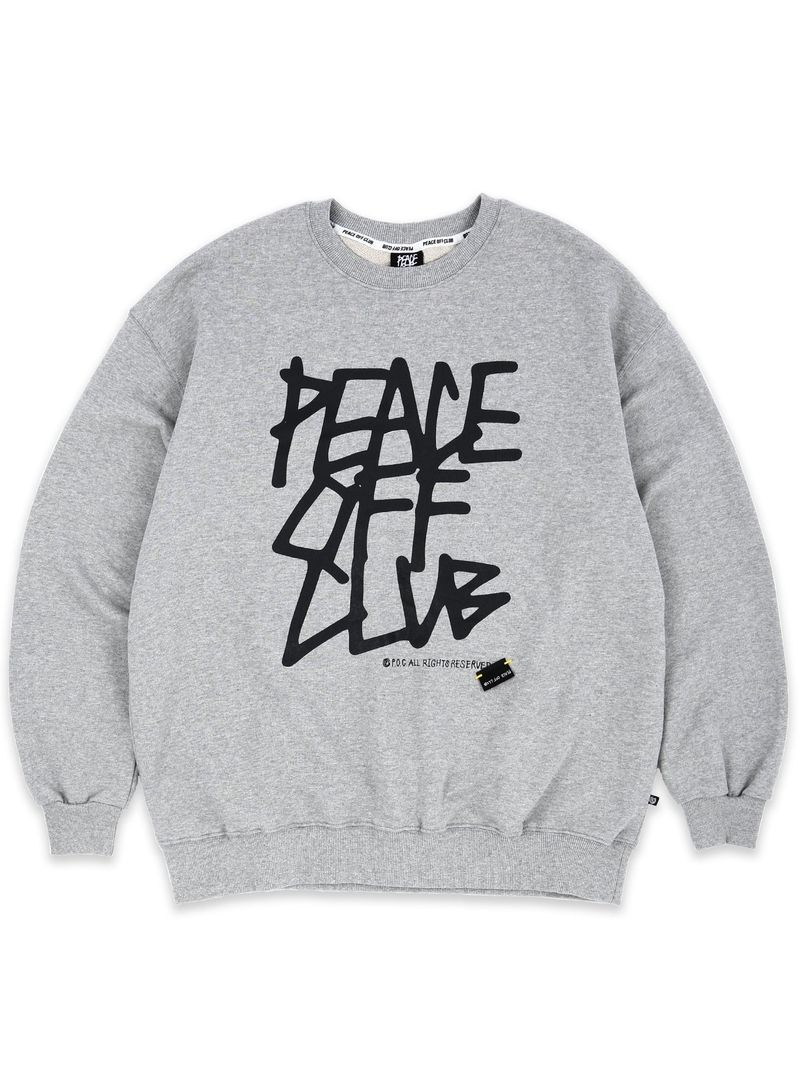 peaceoffclub（ピースオフクラブ）の「Tagging_Logo Sweatshirt GREY（Tops）」