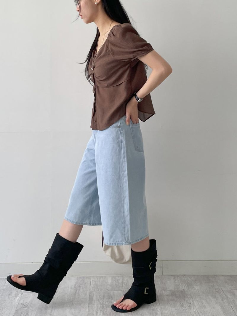 775 Bermuda Wide Denim Pants