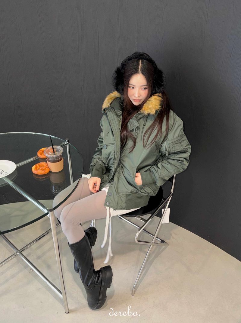Rabbit fur earmuffs