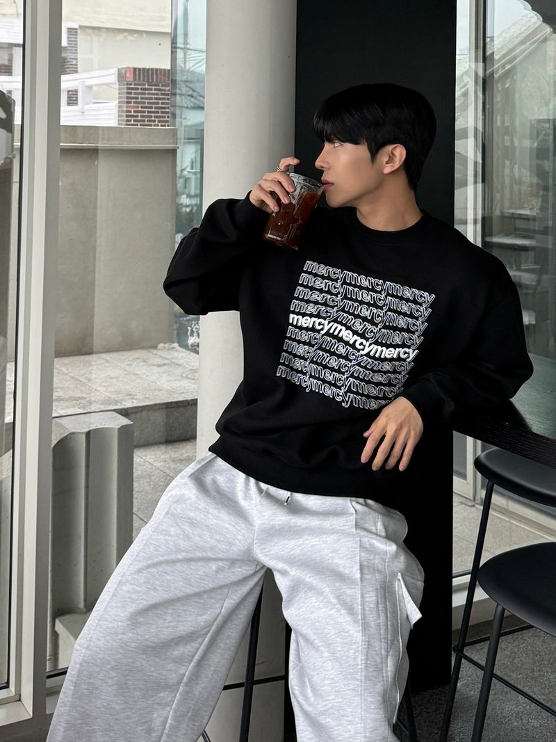 Snap cargo wide sweatpants