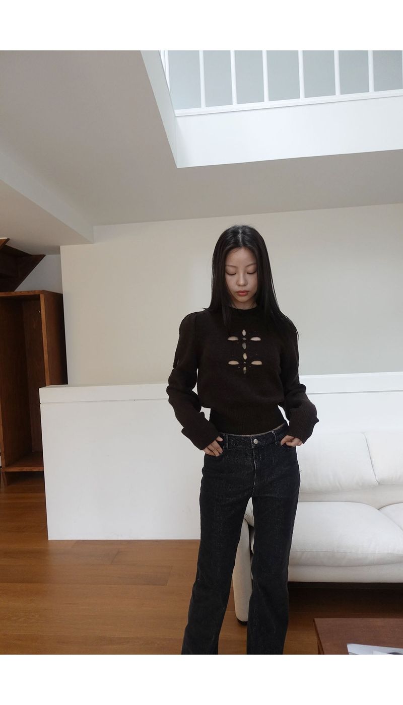 snow bell eyelet knit (2C)