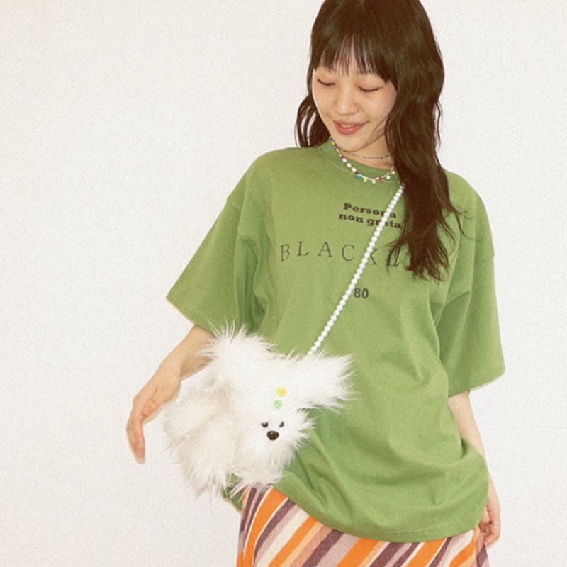 Blacklist lettering Short tee (Green)