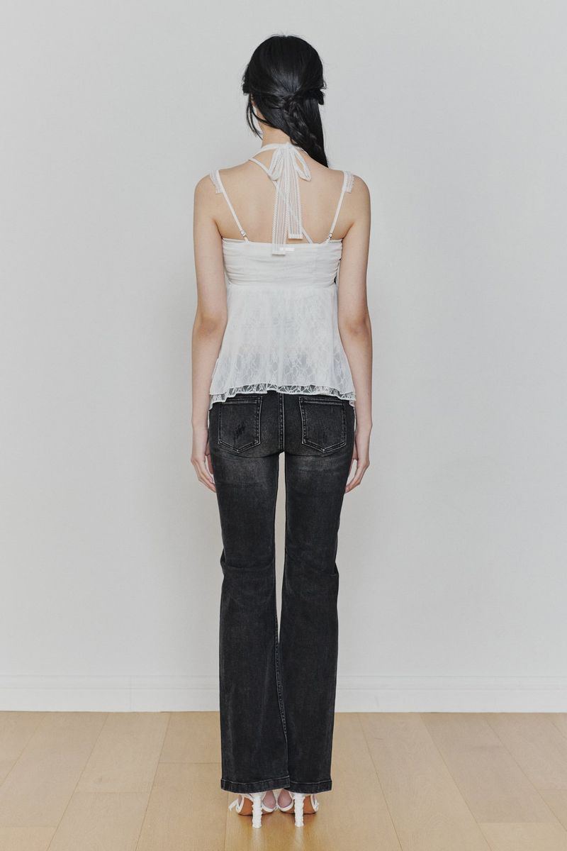 ROSE SHIRRING TOP white
