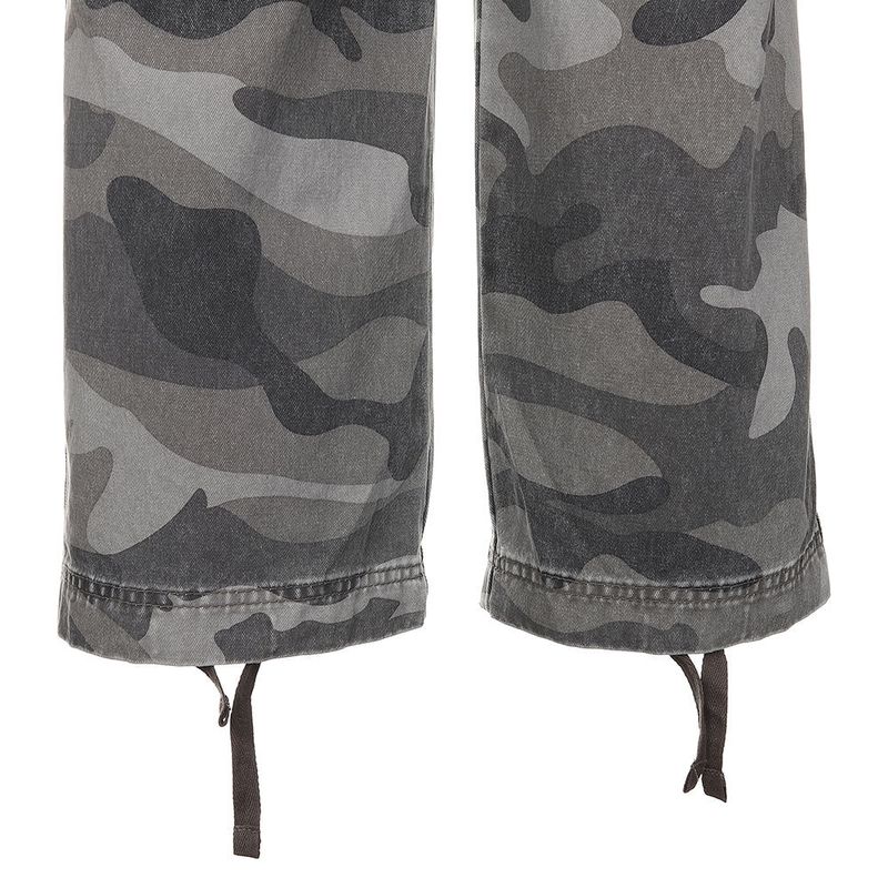 8287 Graffiti Logo Camo Cargo Pants (Gray)