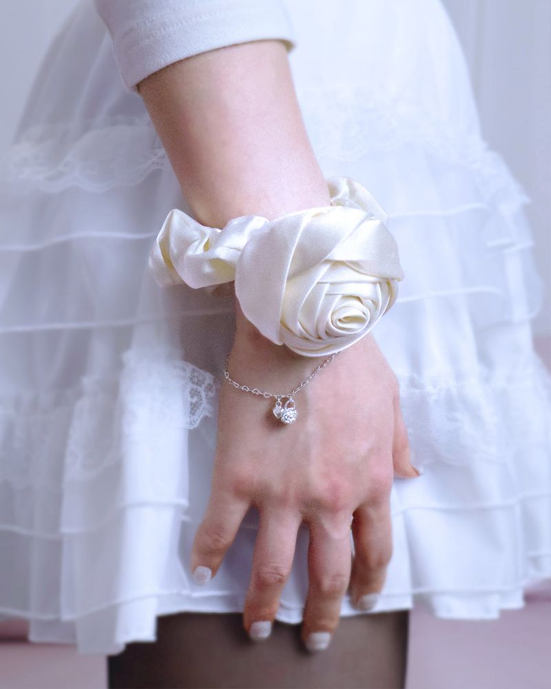 [MADE] lovely rose. rose heart chain bracelet