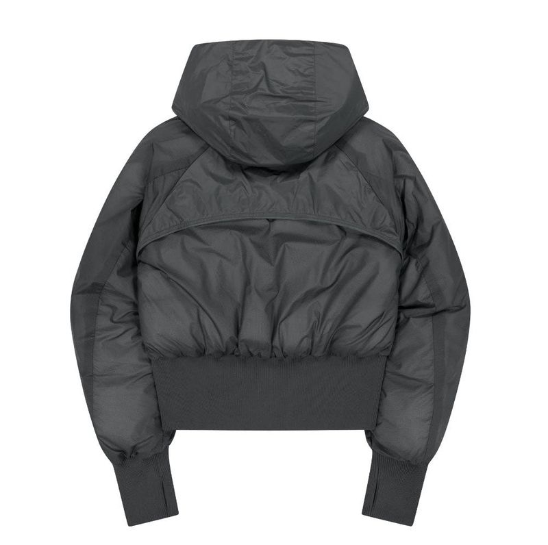 Reversible Check Padded Jacket / Charcoal