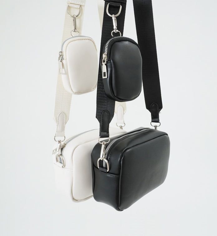 Minimal cross bag (with mini pouch)