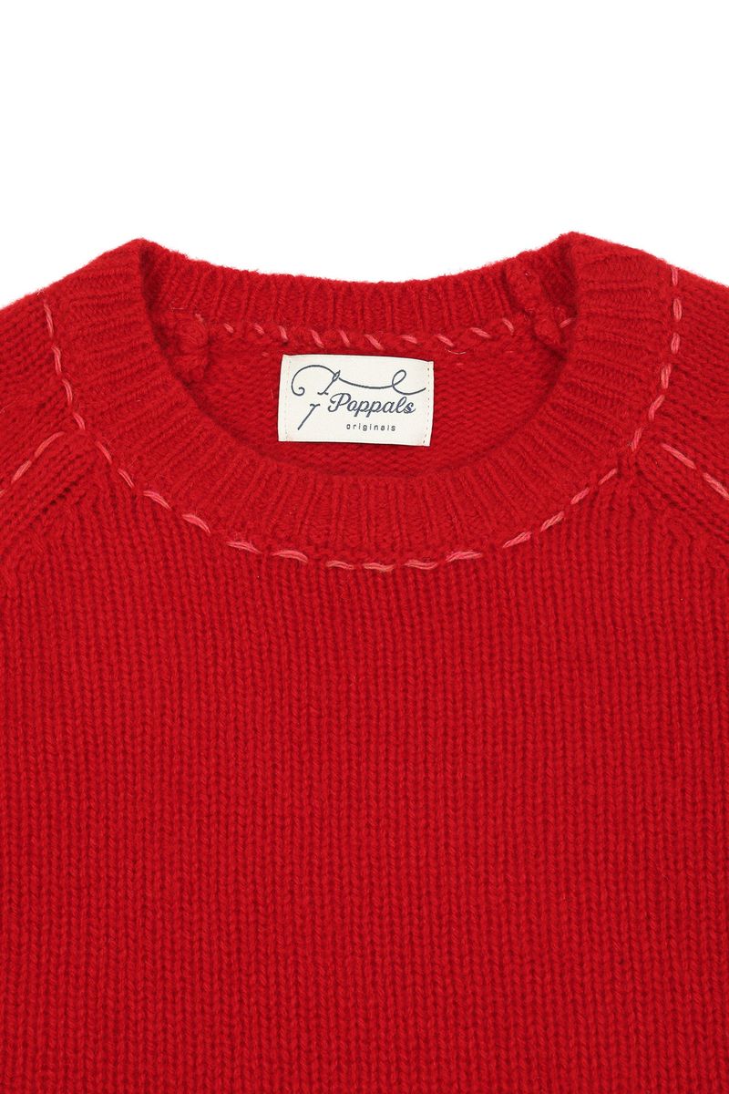 Pals Round Wool Knit [Red]