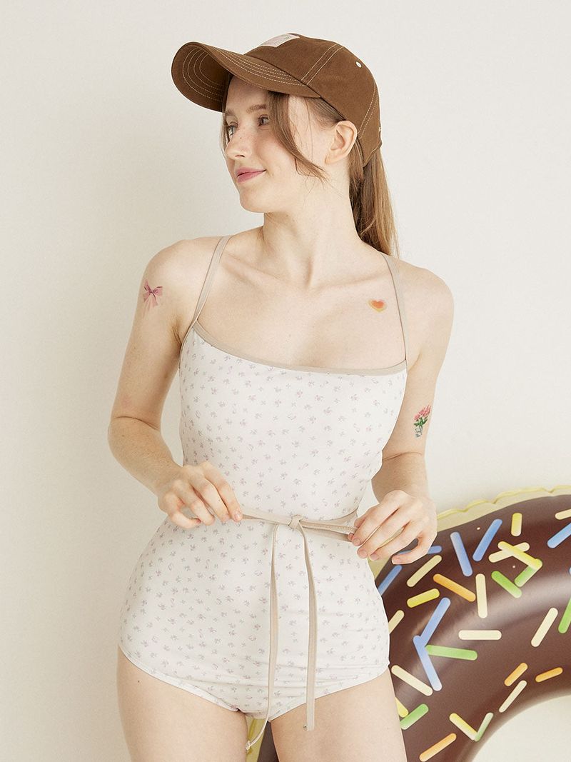 sweatsweet(スウェットスイート)の「FLOWER STRING RIBBON MONOKINI - IVORY(Swimwear)」