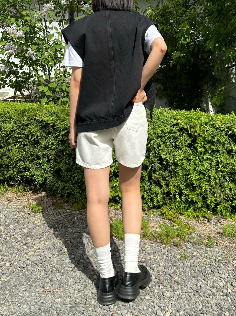 LOOSE FIT BLACK DENIM VEST code 21012