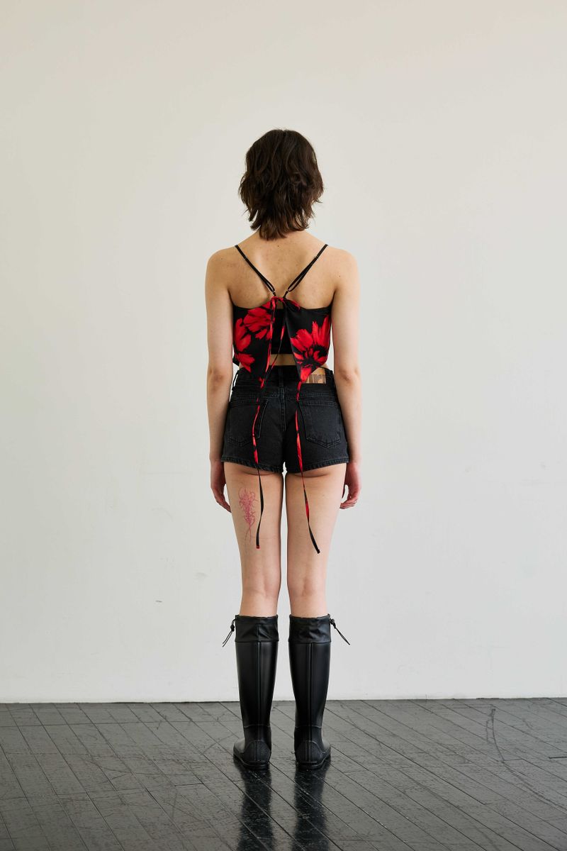 FLUTTER TOP / RED