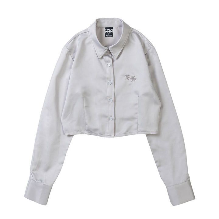 RH LOGO SATIN CROP SHIRTS