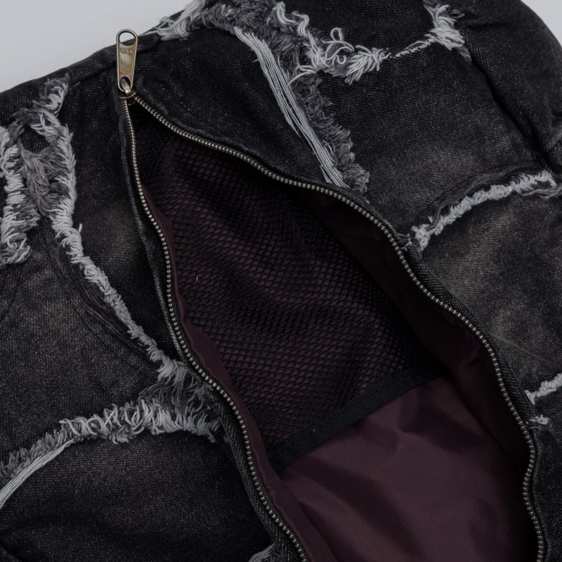 Washed Denim Turtle Backpack (Black)
