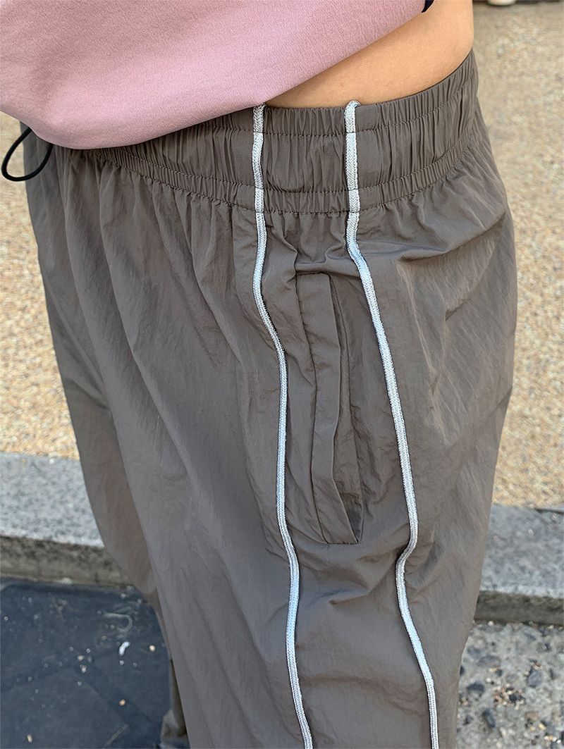 CRISPY PIPING STOPPER PANTS (2COLOR)