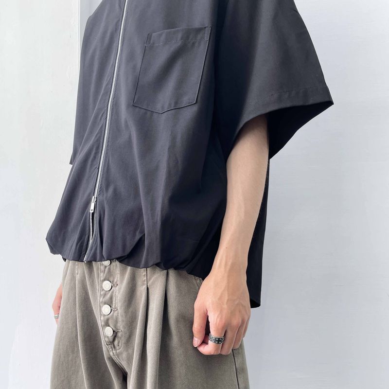 Two-Way Zip Relaxed Shirt