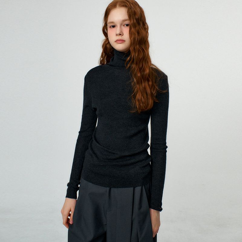 Basic Turtle Neck Knit_5Color