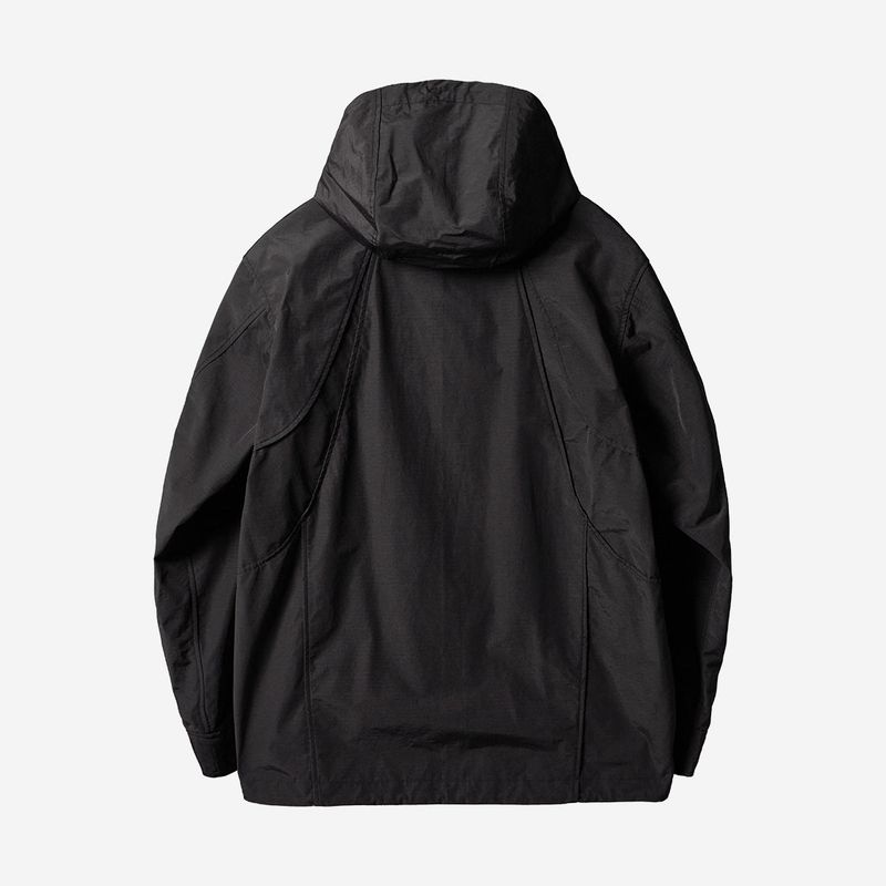 Nylon RIB Flash Line Jacket - BLACK