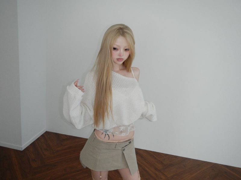 marshmallow unbal knit(3 color)