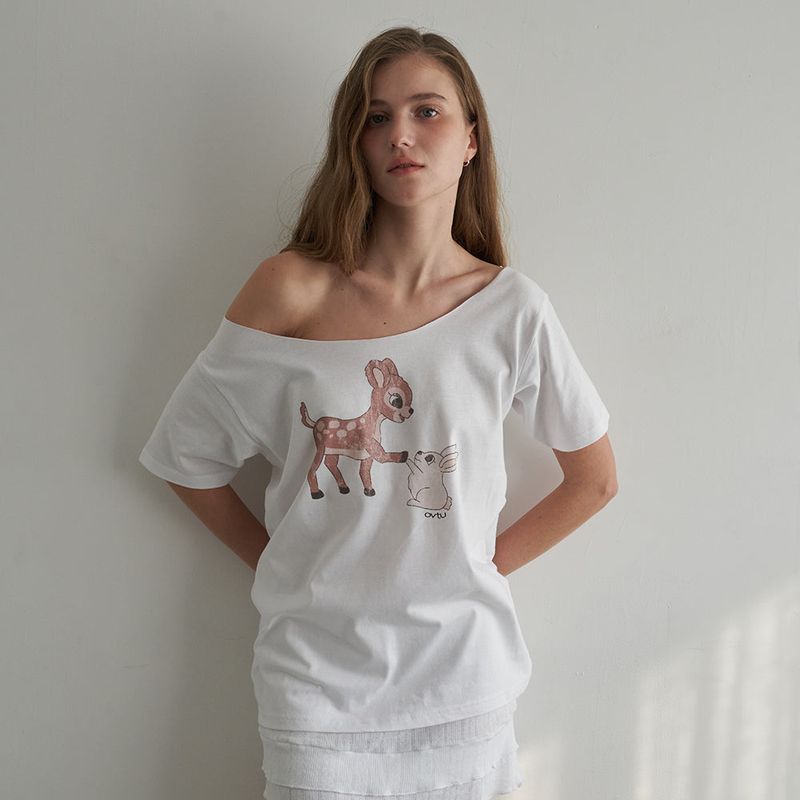 Bunny & Deer Cut-Off Tee