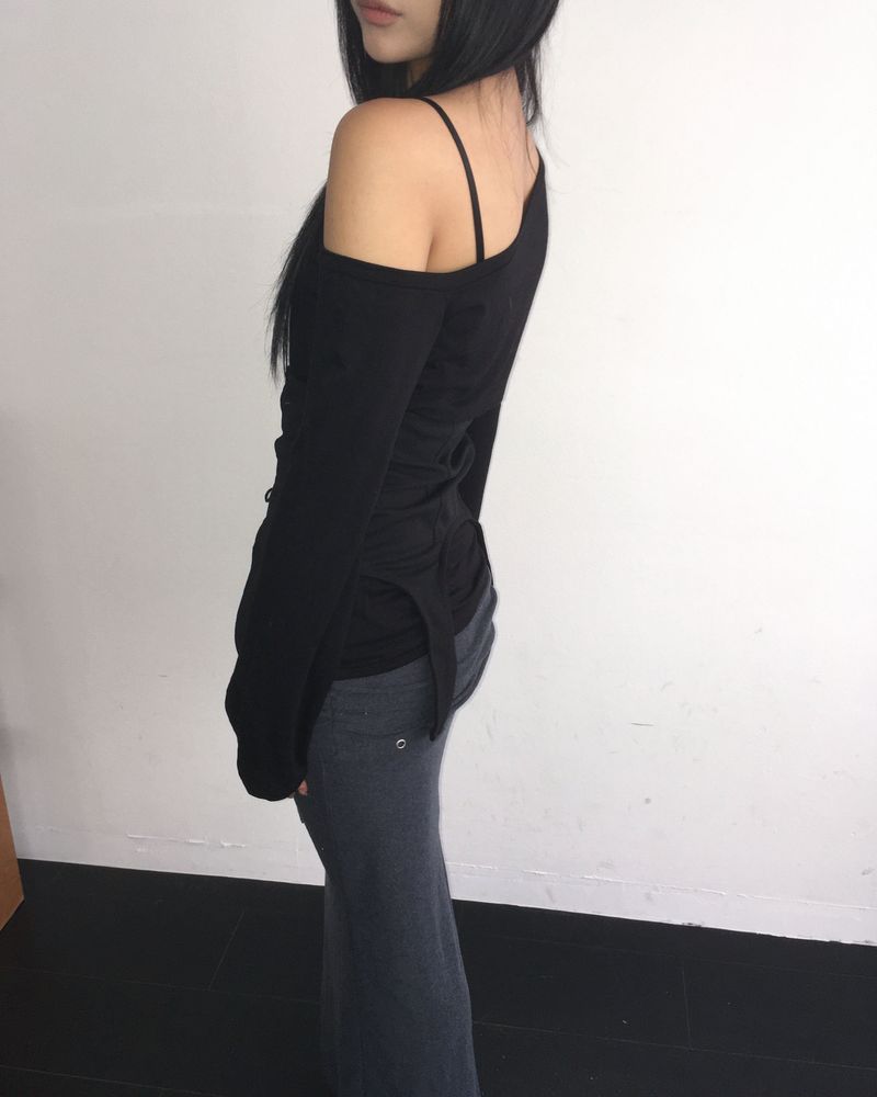 Layered stud long skirt