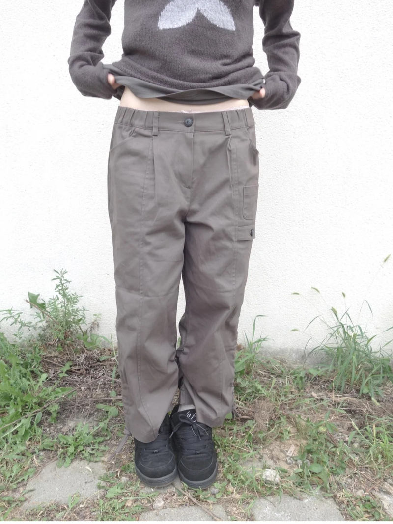 crop shirring pants