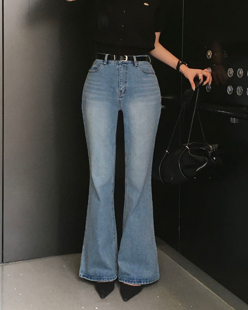 [MADE] Log, semi-flare silhouette denim pants