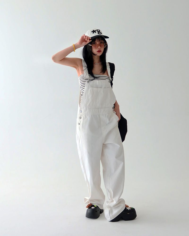 Basic cotton overalls overalls