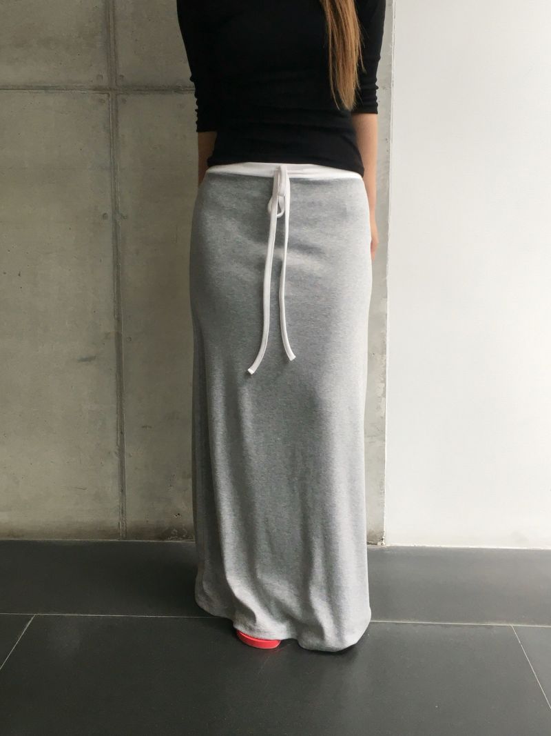 Salt line waist maxi skirt (4c)