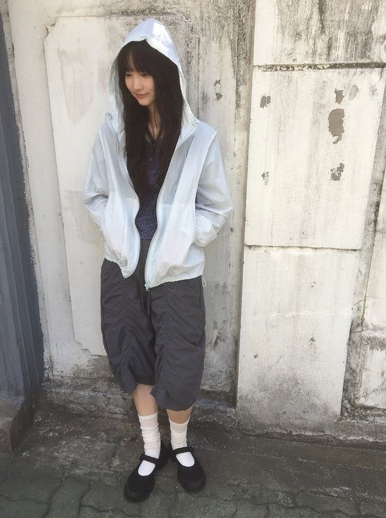 ビリーリンクル7分丈ナイロンバミューダパンツ