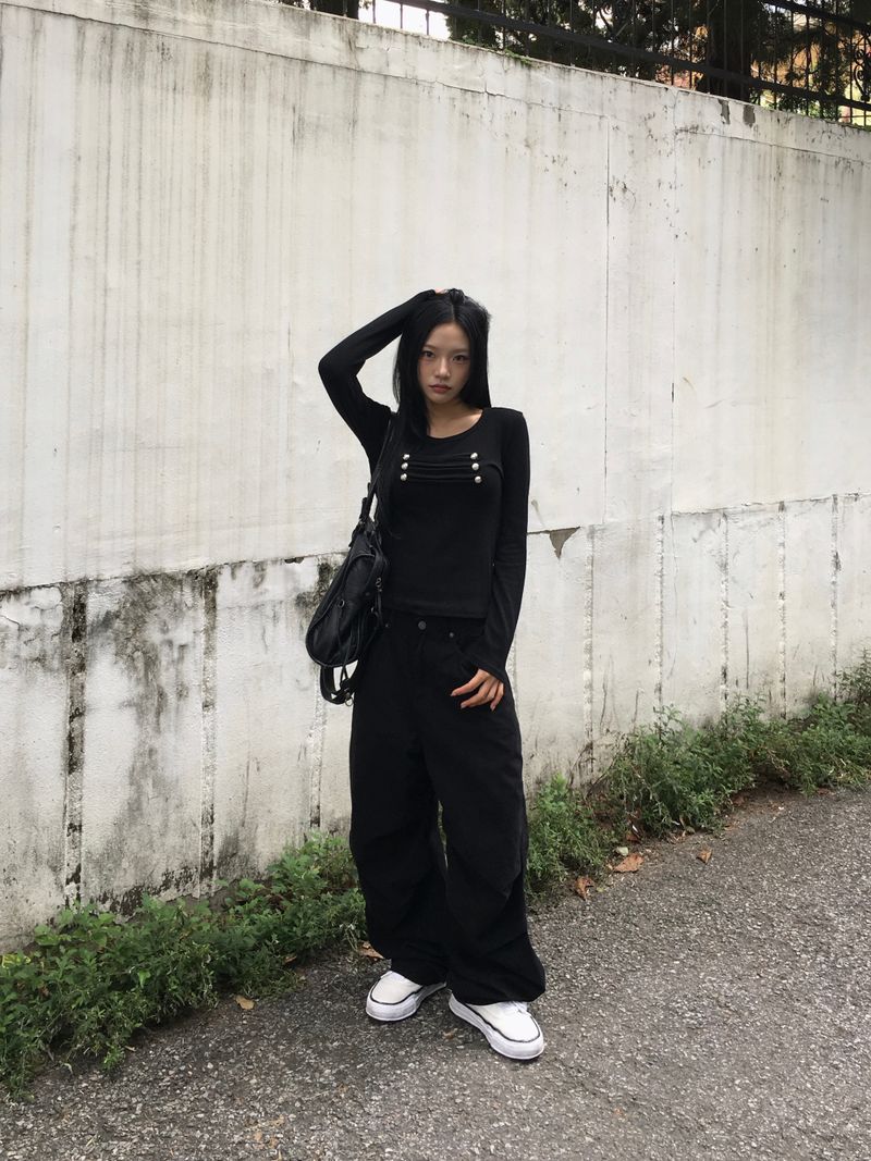 Léon Metal Slim Button Long Sleeve (3c)
