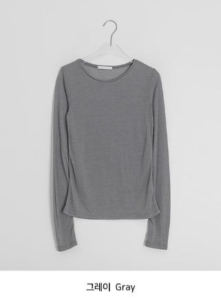 Kadohi Tencel Basic Layered Long Sleeve Tee