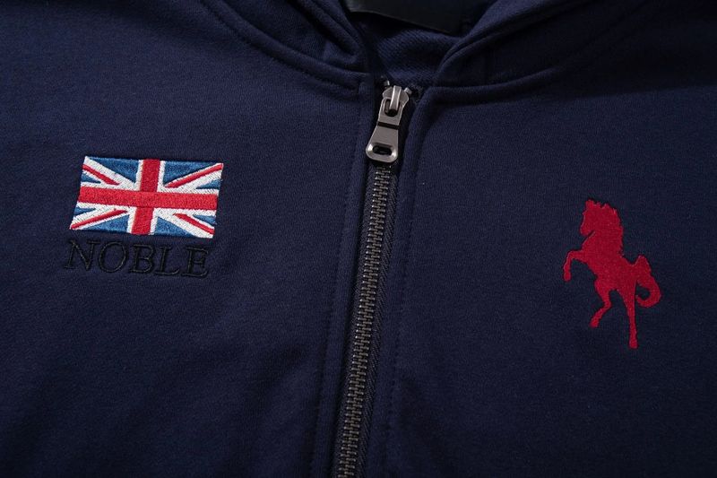 Number Patch Hood Zip-Up