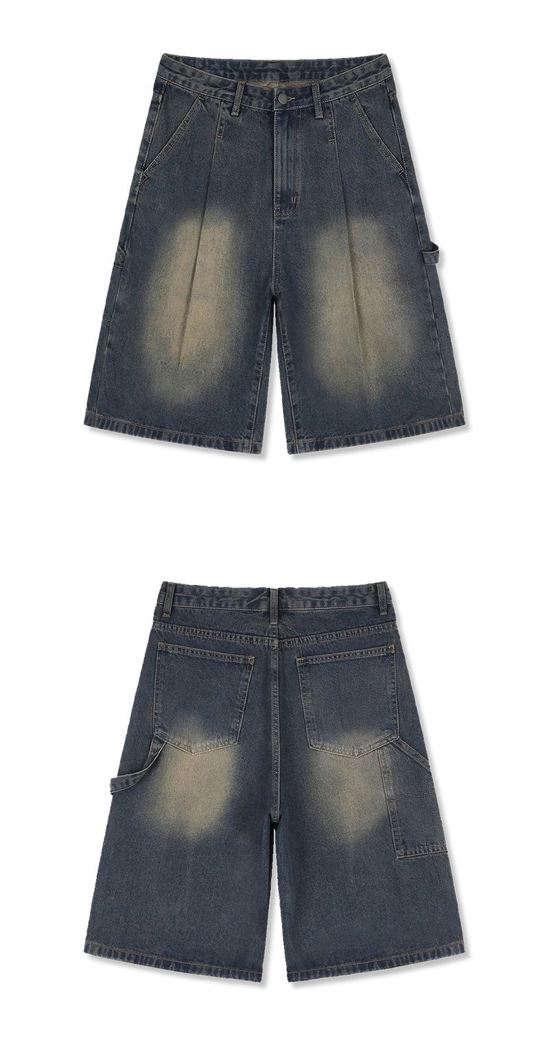 urban carpenter bermuda denim pants (muddy indigo)