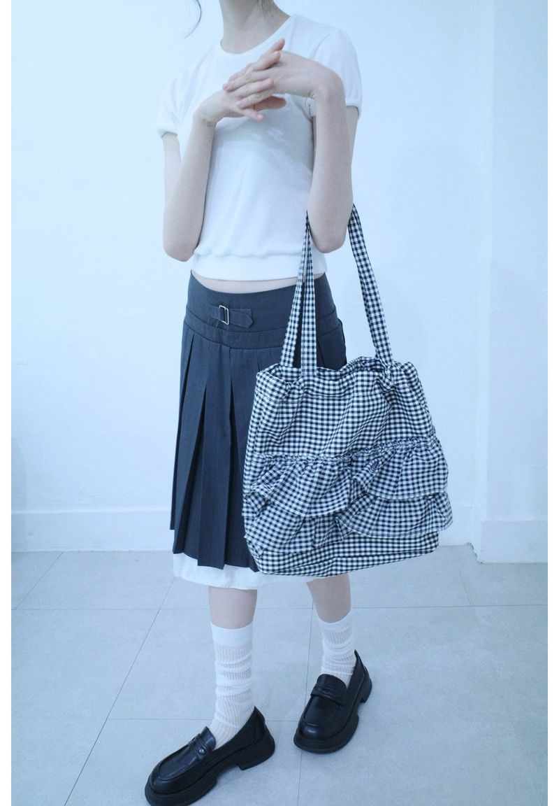 frill check bag