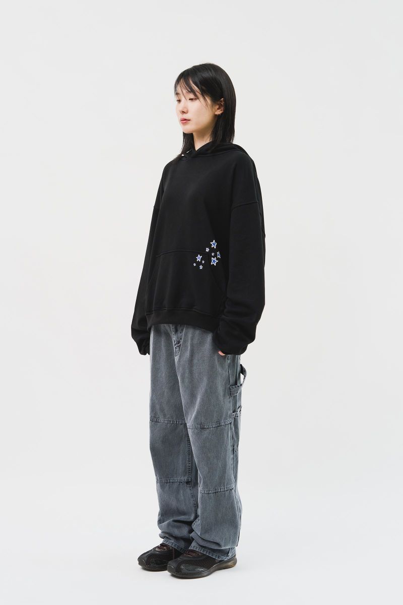(MADE) Blue Star Softy Hoodie_Black