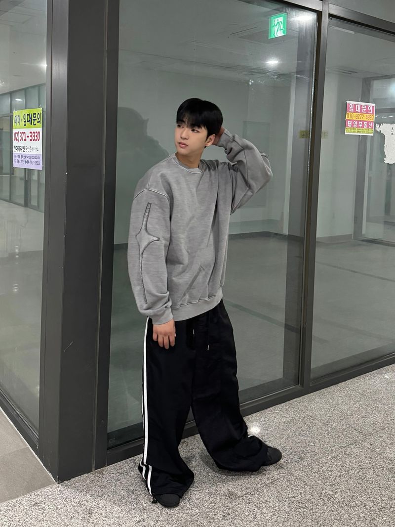 Washa denim mix pants