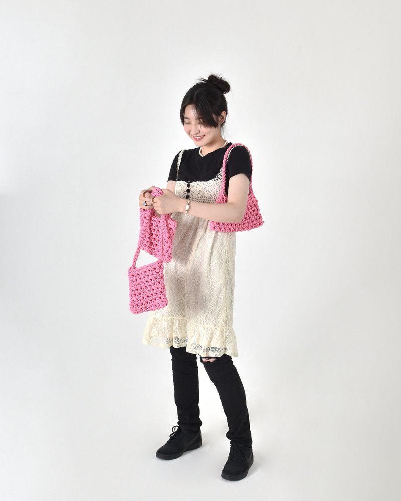 fruit net hobo bag (litch)