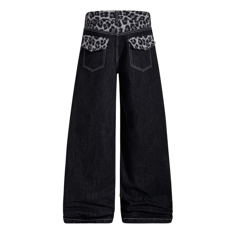 Cozy&Kitsch（コージーアンドキッチ）の「Leopard waist wide denim pants（Pants）」