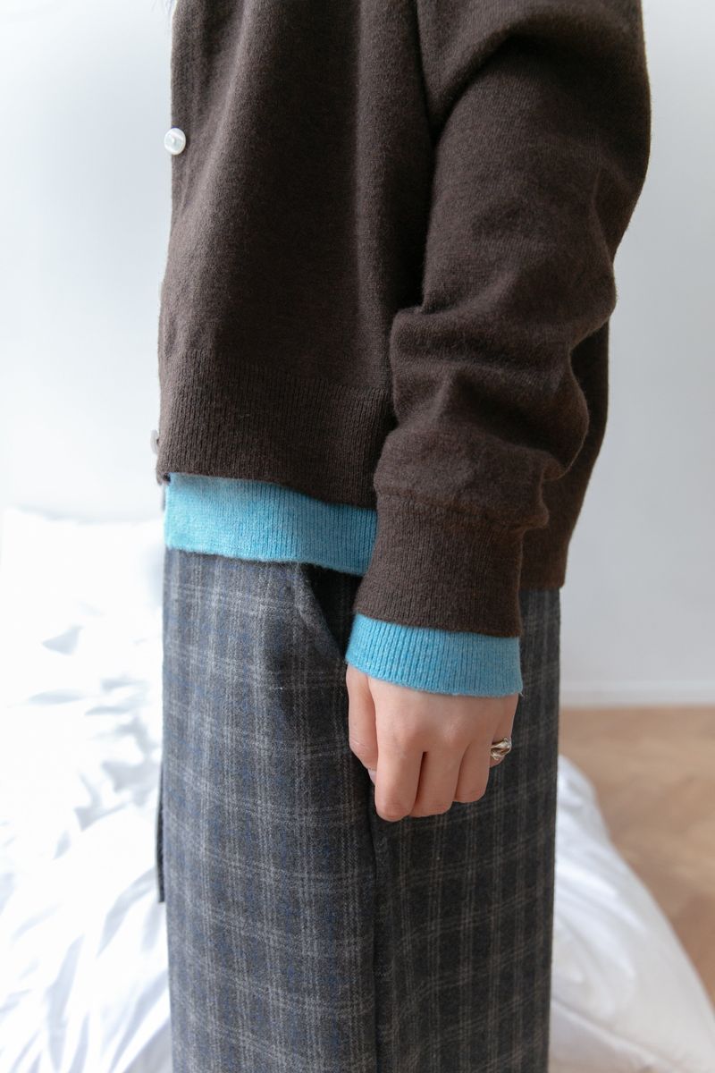 layered color cardigan(4colors)