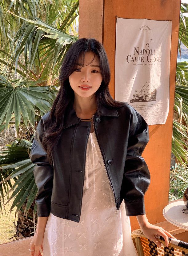 IF Spring Leather Jacket (3color)