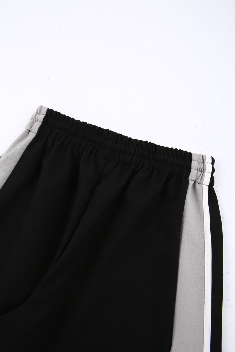 Black Gray Line Track Pants