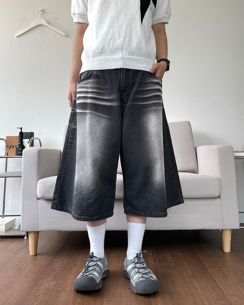 IDF（アイディーエフ）の「リーズウォッシングハーフデニムパンツ（パンツ）」